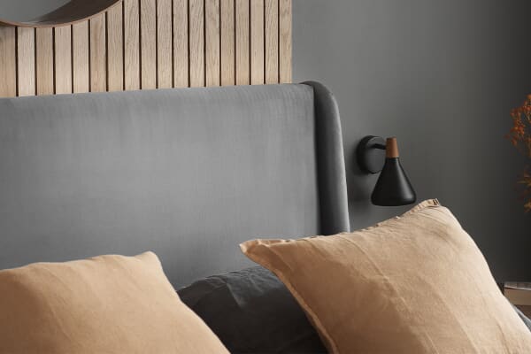 An image for Lincoln Grey Velvet Bed