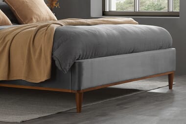 An image for Lincoln Grey Velvet Bed