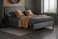 Lincoln Grey Velvet Bed
