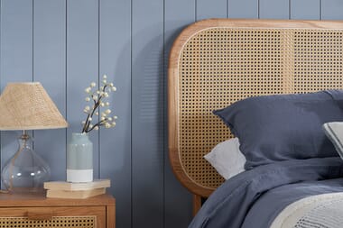 An image for Elina Rattan Oak Bed