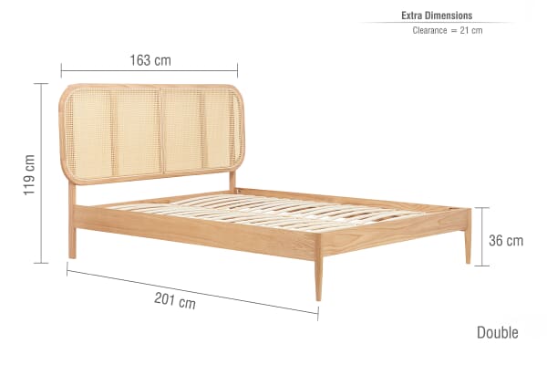An image for Elina Rattan Oak Bed