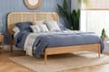 Elina Rattan Oak Bed