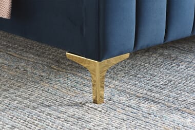 An image for Deco Midnight Blue Velvet Bed