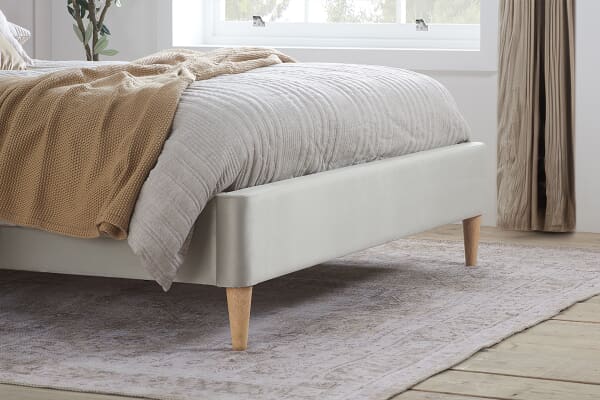 An image for Haven Warm Stone Fabric Bed