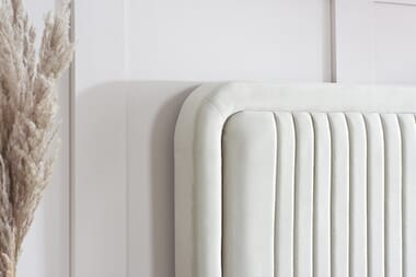 An image for Haven Warm Stone Fabric Bed