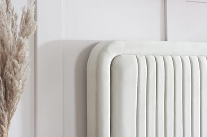 An image for Haven Warm Stone Fabric Bed