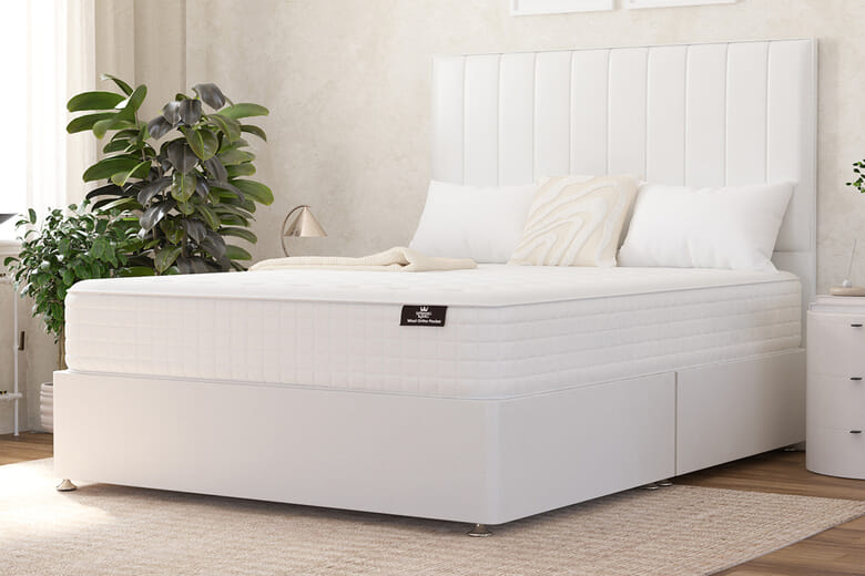 An image for Spring King® Wool Ortho Pocket Mattress + Premium Divan Bed