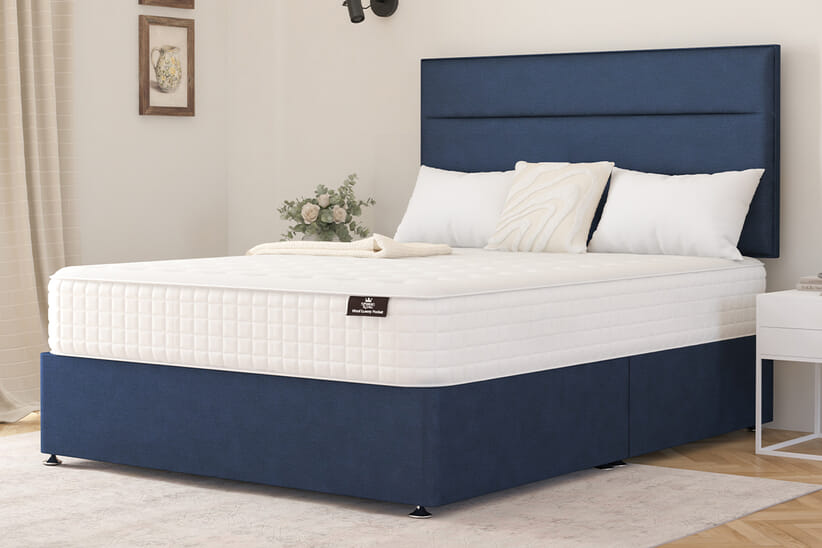 An image for Spring King® Wool Luxury Pocket Mattress + Premium Divan Bed 