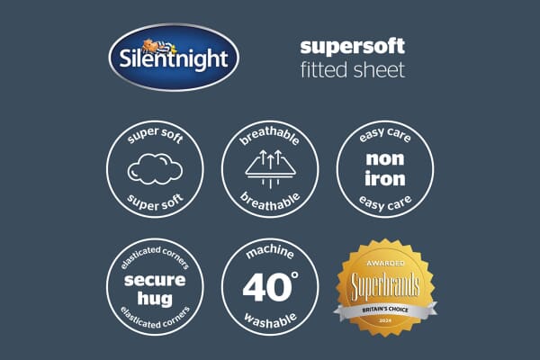 An image for Silentnight Supersoft Fitted sheet - Natural
