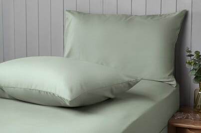 An image for Silentnight Supersoft Pillowcase Pair - Sage