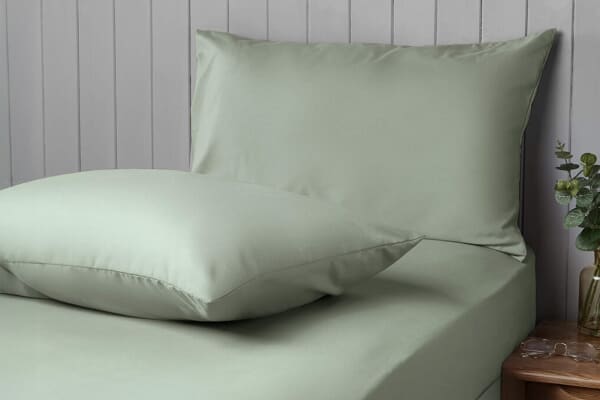An image for Silentnight Supersoft Pillowcase Pair - Sage