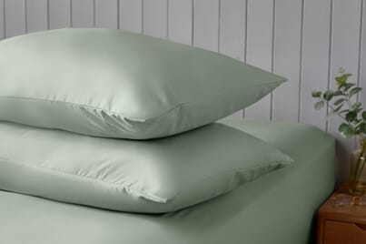 An image for Silentnight Supersoft Pillowcase Pair - Sage