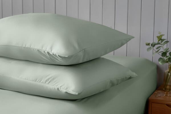 An image for Silentnight Supersoft Pillowcase Pair - Sage