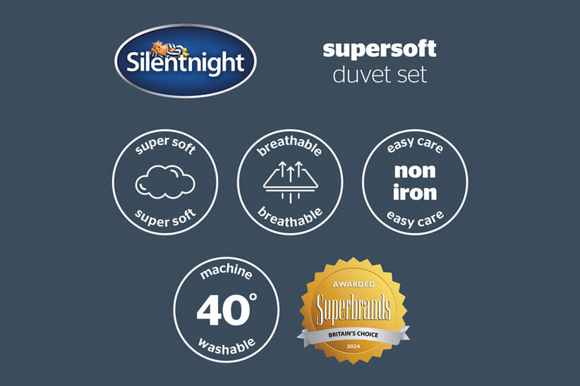 An image for Silentnight Supersoft Duvet Set - Sage