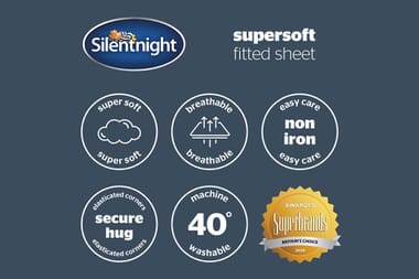 An image for Silentnight Supersoft Fitted Sheet - Sage