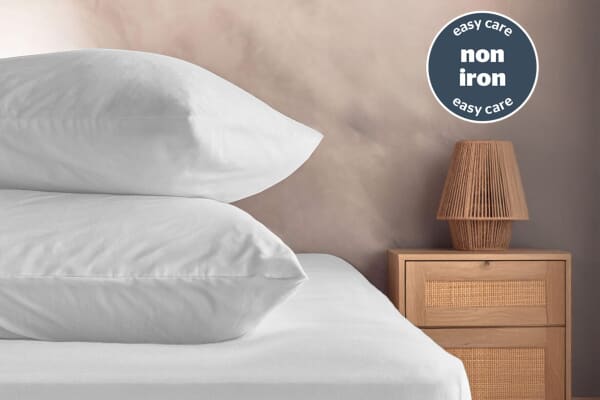 An image for Silentnight Washed Cotton Rich Pillowcase Pair - White