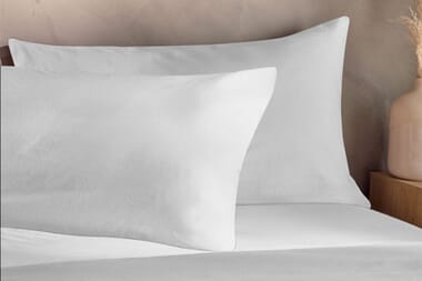 An image for Silentnight Washed Cotton Rich Pillowcase Pair - White