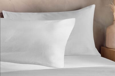 An image for Silentnight Washed Cotton Rich Pillowcase Pair - White