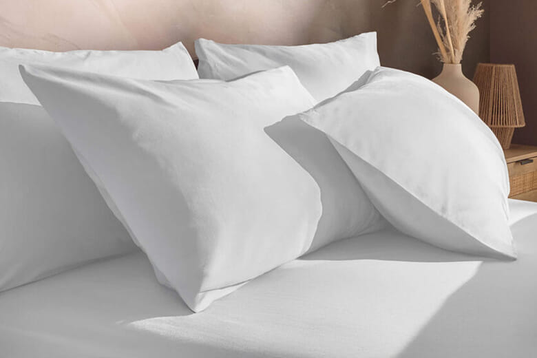 An image for Silentnight Washed Cotton Rich Pillowcase Pair - White