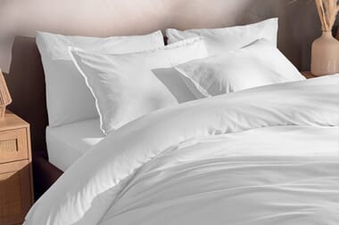 An image for Silentnight Washed Cotton Rich Duvet Set - White