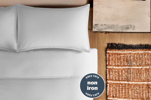 An image for Silentnight Washed Cotton Rich Duvet Set - White