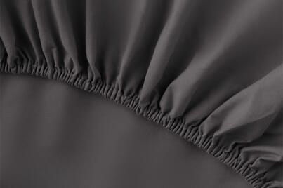 An image for Silentnight Washed Cotton Rich Fitted Sheet - Charcoal