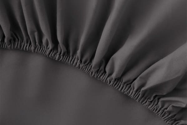 An image for Silentnight Washed Cotton Rich Fitted Sheet - Charcoal