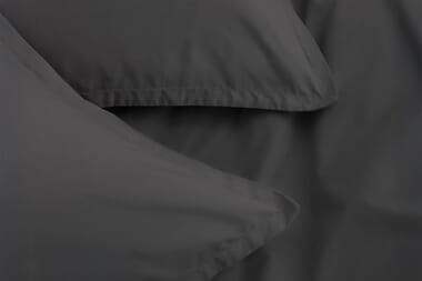 An image for Silentnight Washed Cotton Rich Duvet Set - Charcoal