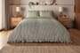 Silentnight Supersoft Gingham Seersucker Ruffle Duvet Set – Sage