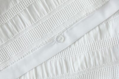 An image for Silentnight Supersoft Seersucker Duvet Set – White