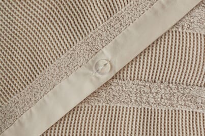 An image for Silentnight Supersoft Waffle Textured Duvet Set - Natural