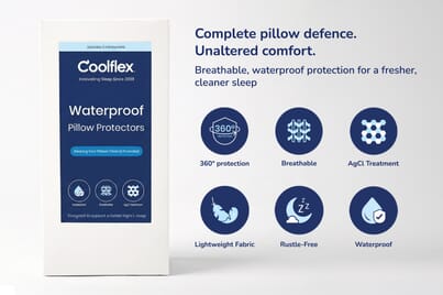An image for Coolflex® Waterproof Pillow Protector Pair