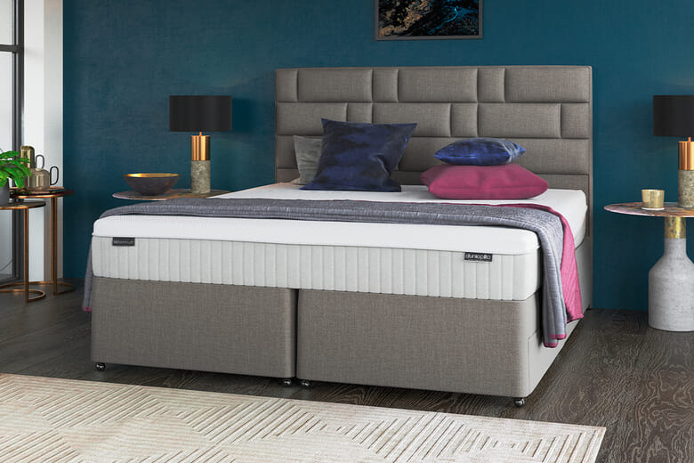 Dunlopillo� Millennium Latex Mattress + Premium Divan Bed, Marine, 4 Drawer, Super King