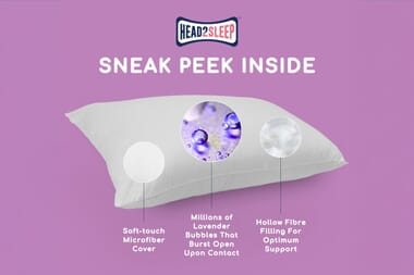 An image for Head2Sleep® Lavender Scented Pillow Pair