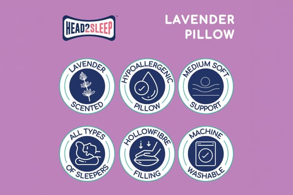 An image for Head2Sleep® Lavender Scented Pillow Pair