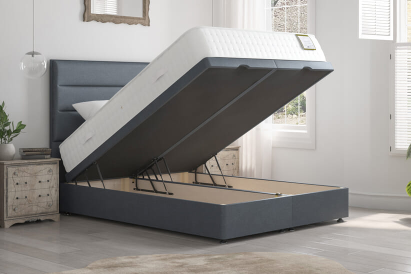 An image for Highgrove Somerset 2000 Pocket Natural Mattress + Ottoman Divan Bed