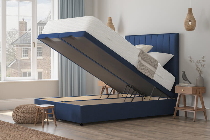 An image for Daphne Ortho Traditionally Sprung Mattress + Ottoman Divan Bed