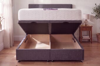 A product image for the Cashmere Ortho 1000 Pocket British Wool Mattress + Ottoman Divan Bed