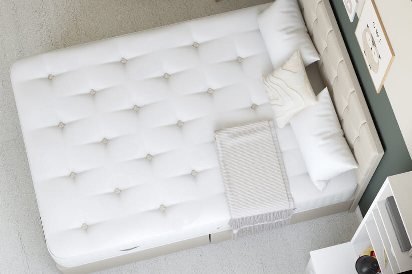 An image for Highgrove Rowley Ortho 1000 Pocket Natural Mattress + Ottoman Divan Bed