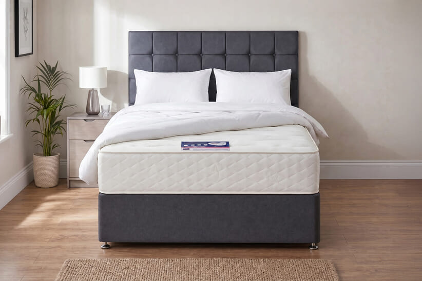 An image for Jasmine Traditionally Sprung Mattress + Ottoman Divan Bed