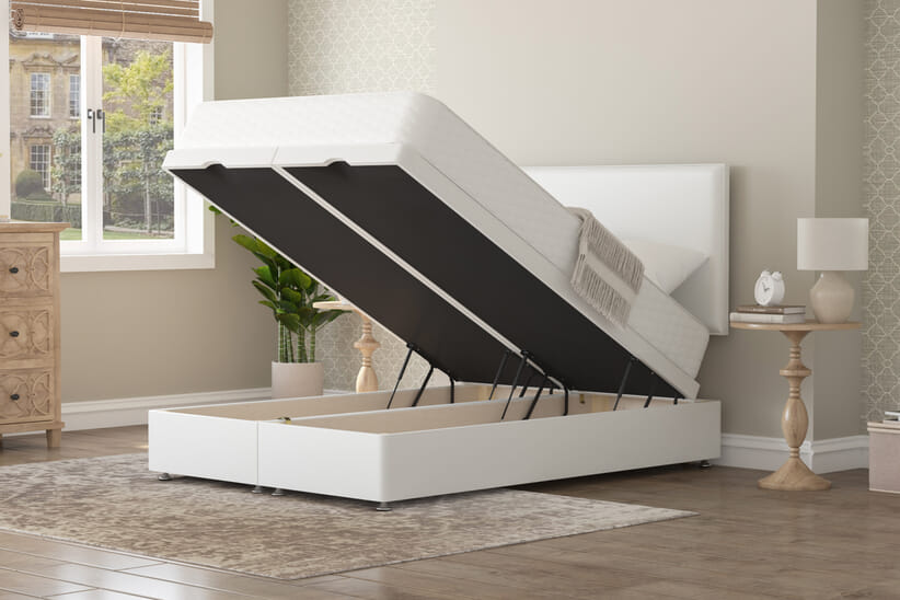 An image for Jasmine Traditionally Sprung Mattress + Ottoman Divan Bed