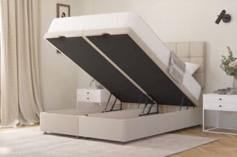 A product image for the Zante Ortho Traditionally Sprung Mattress + Ottoman Divan Bed