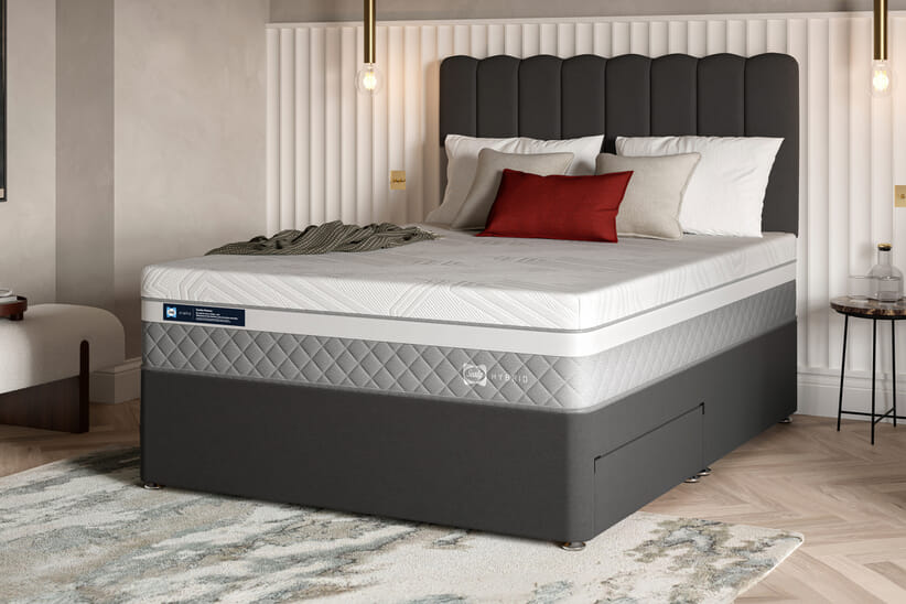 An image for Sealy Soothe Hybrid Memory Mattress