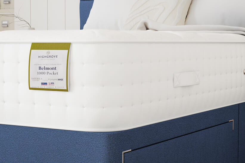 An image for Highgrove Belmont 1000 Pocket Natural Mattress + Premium Divan Bed