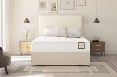 An image for Highgrove Ashbourne Ortho 2000 Pocket Natural Mattress + Premium Divan Bed