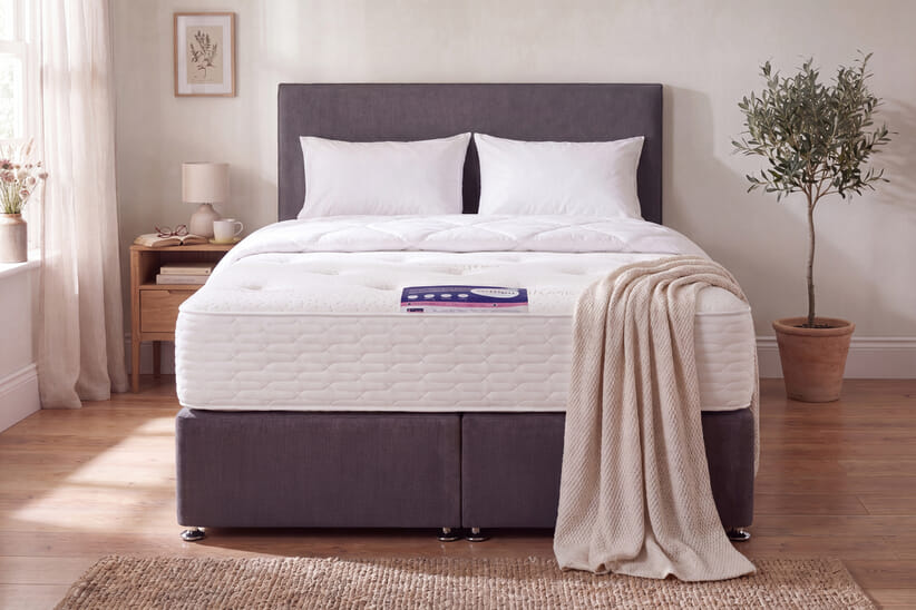 An image for Cashmere Ortho 1000 Pocket British Wool Mattress + Premium Divan Bed