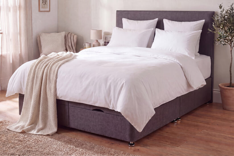 An image for Cashmere Ortho 1000 Pocket British Wool Mattress + Premium Divan Bed