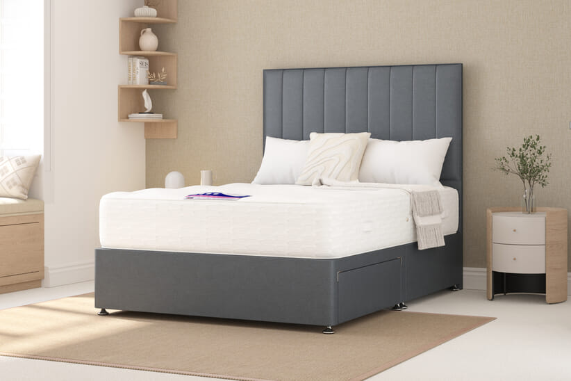 An image for Cashmere Ortho 1000 Pocket British Wool Mattress + Premium Divan Bed