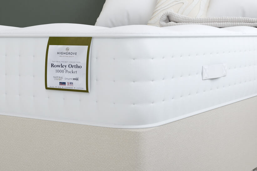 An image for Highgrove Rowley Ortho 1000 Pocket Natural Mattress + Premium Divan Bed