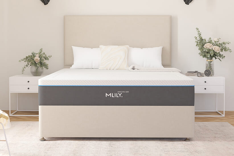 An image for MLILY®​ Arctic Ortho 1800 Cool Gel Hybrid Mattress + Ottoman Divan Bed